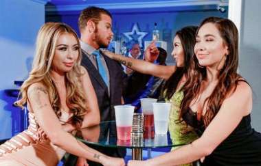 Kat Dior, Morgan Lee - Wild Ffm Threeway Fuck Fest With Hot American Chicks Kat Dior And Morgan Lee